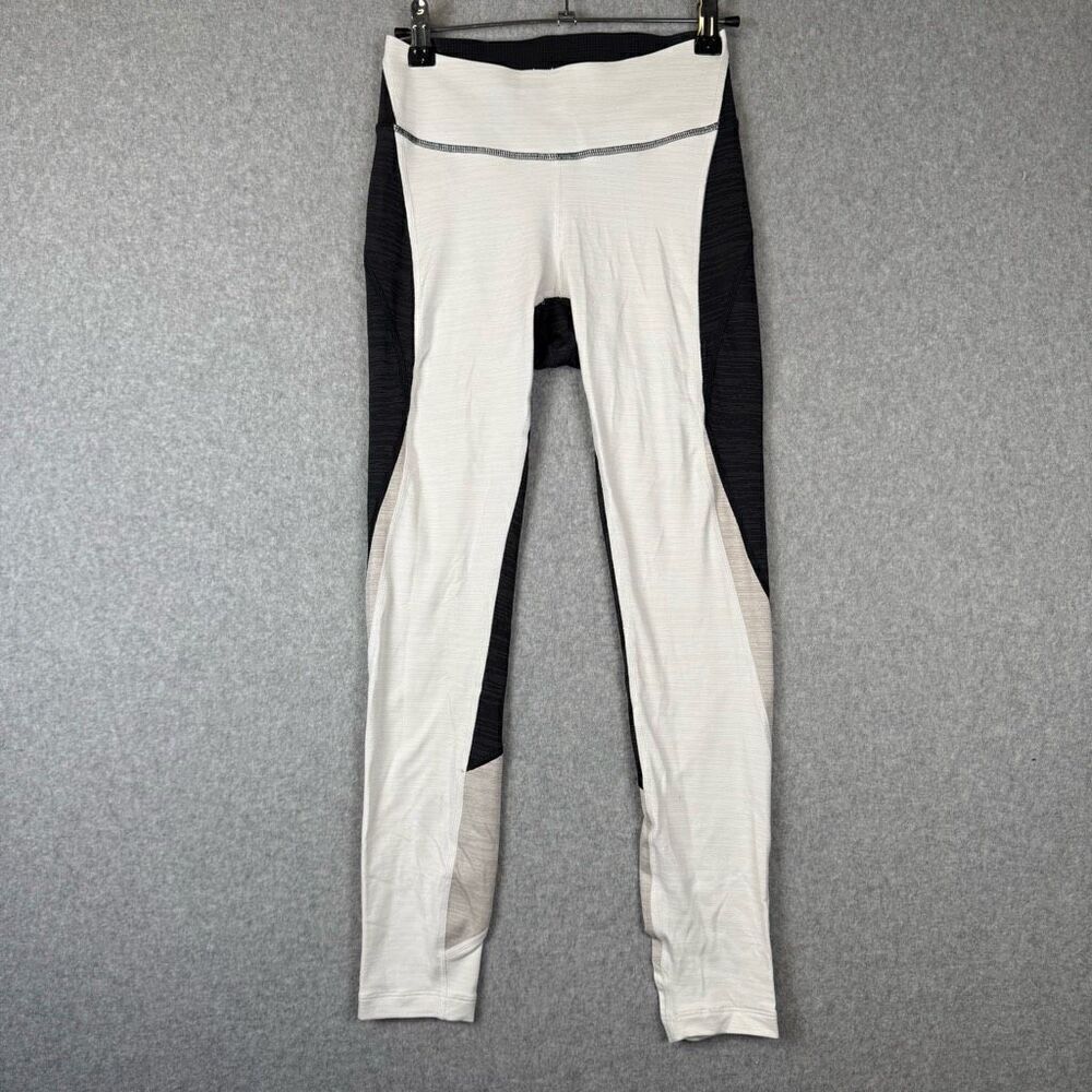 Outdoor Voices Womens XS Techsweat 7/8 Zoom Legging Pants Black White Colorblock